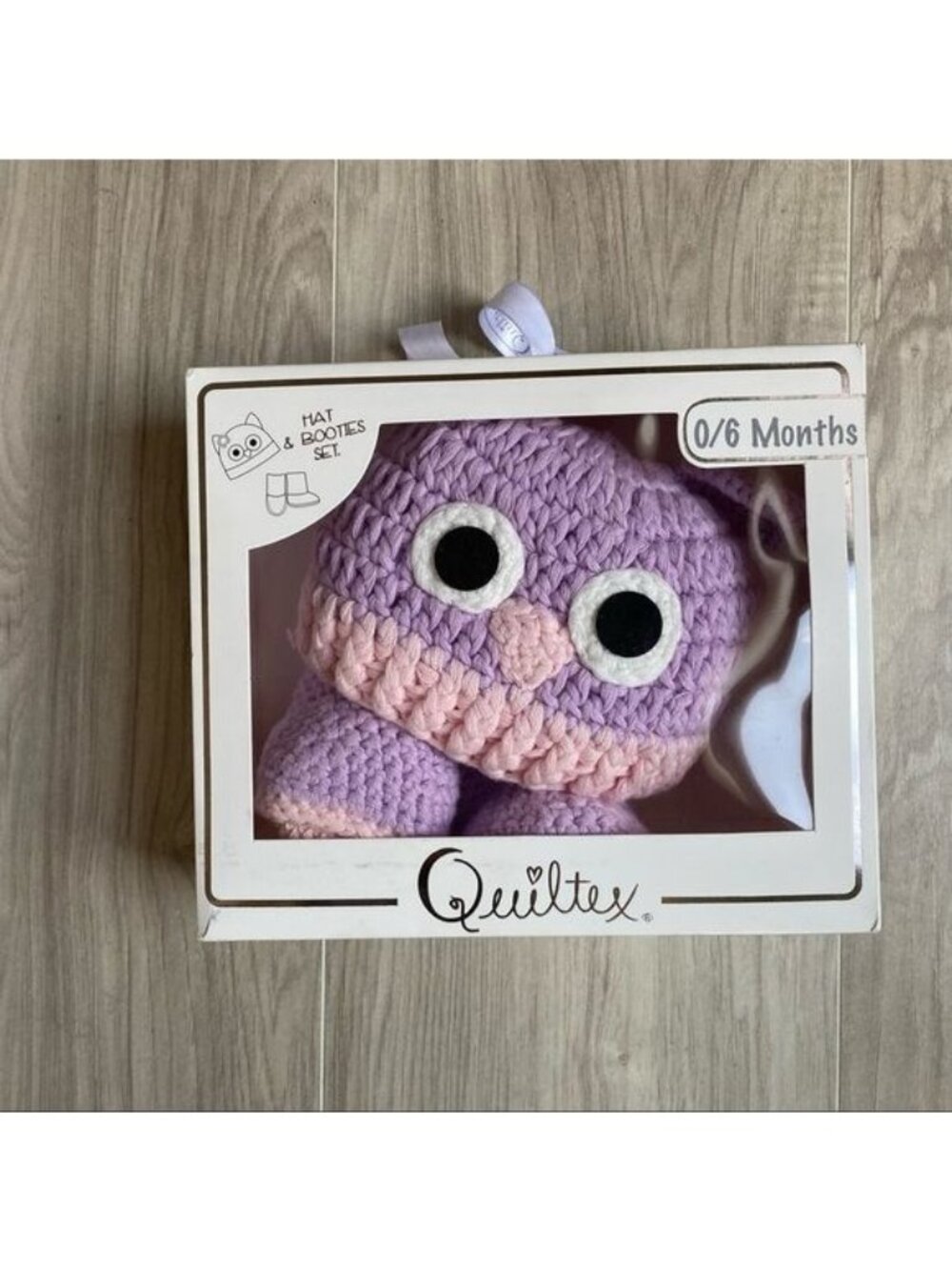 Quiltex Owl Hat Bootie Set Infant Knit